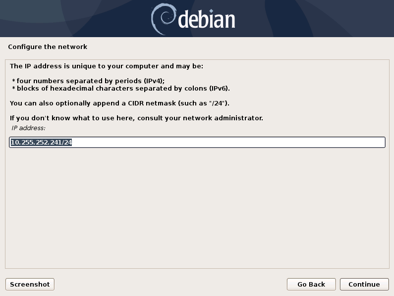 Configure the network