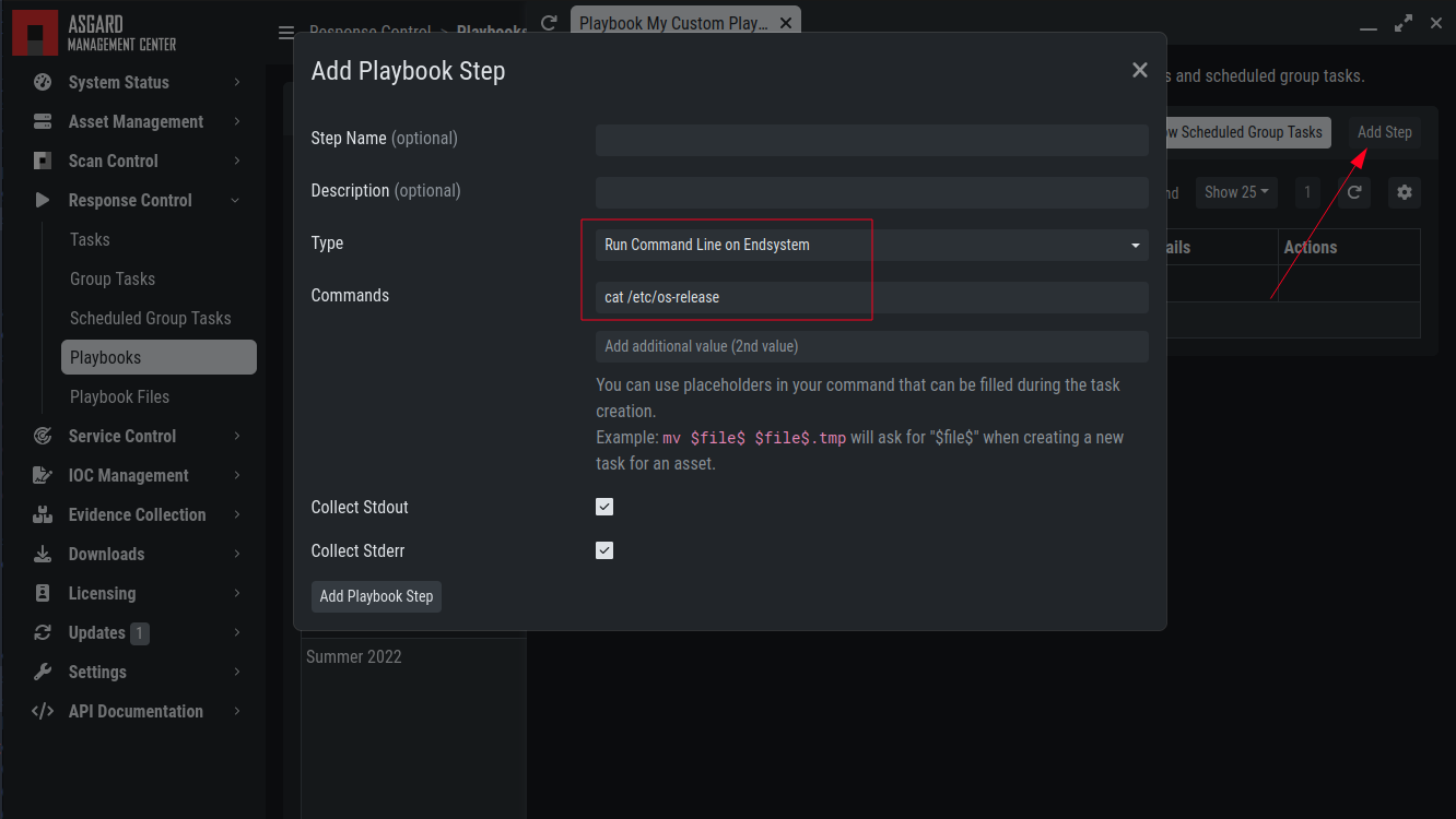 Add Playbook Entry