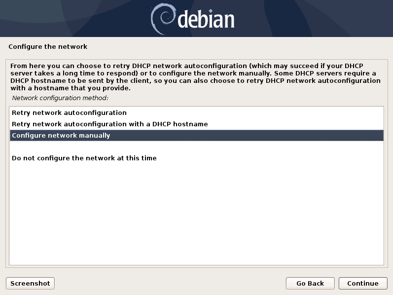 Configure the network