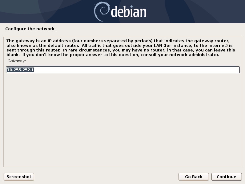 Configure the network