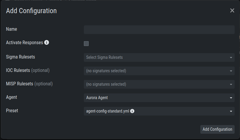 Create a Custom Aurora Configuration