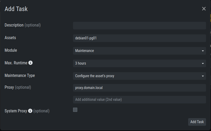 Change/Set an assets Proxy