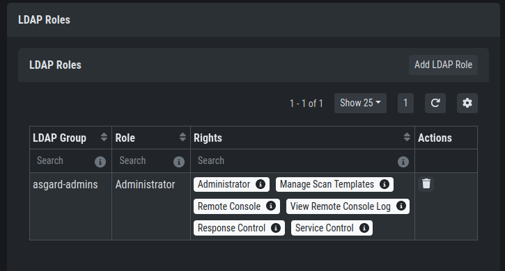 LDAP Group to ASGARD Role Mapping