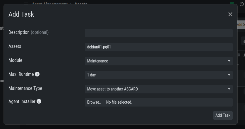 Management Center Move Asset