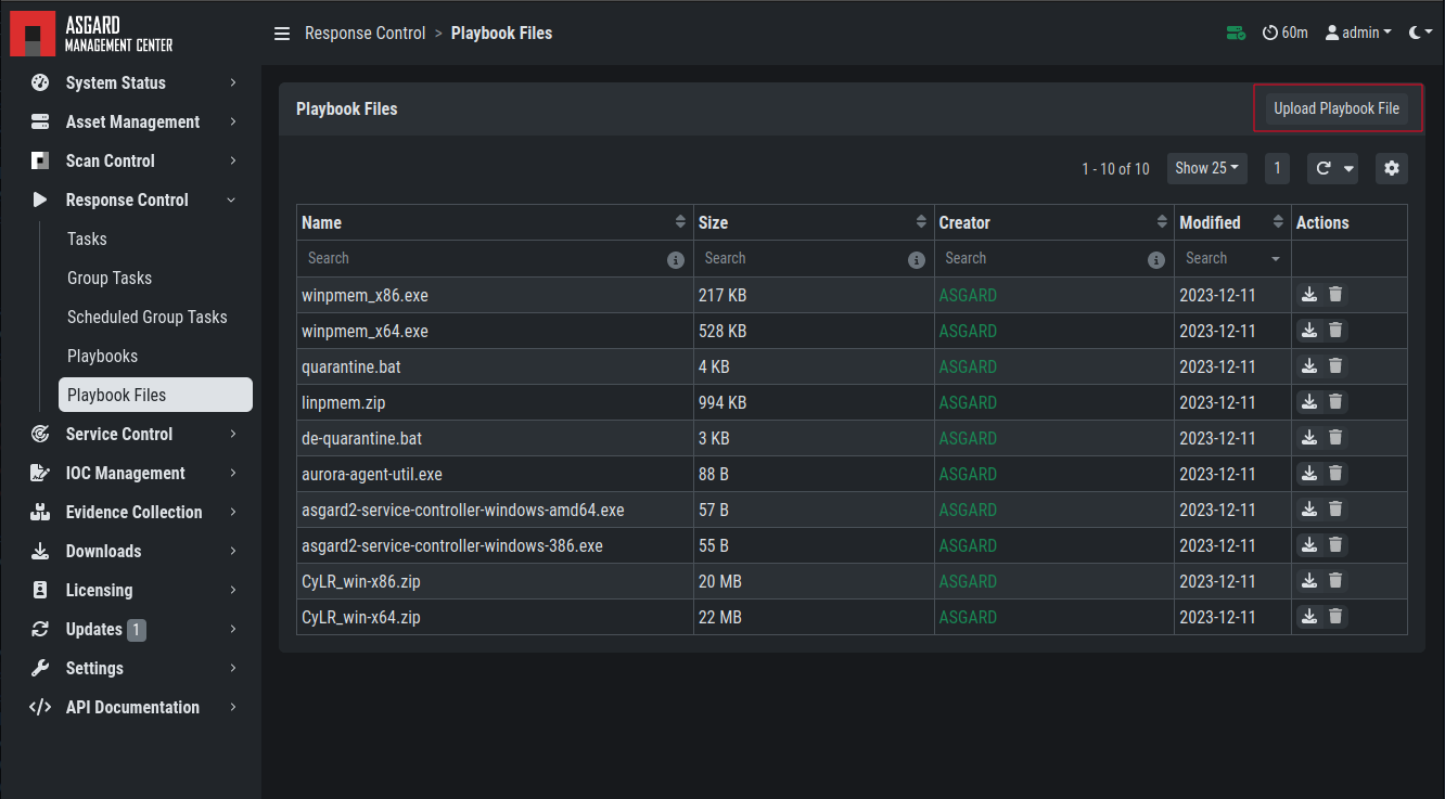 Manage Playbook Files