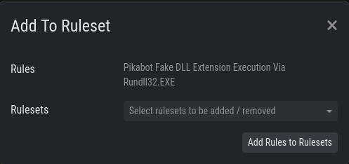 Add a Rule to Rulesets