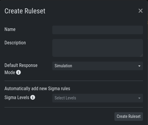 Create a Ruleset
