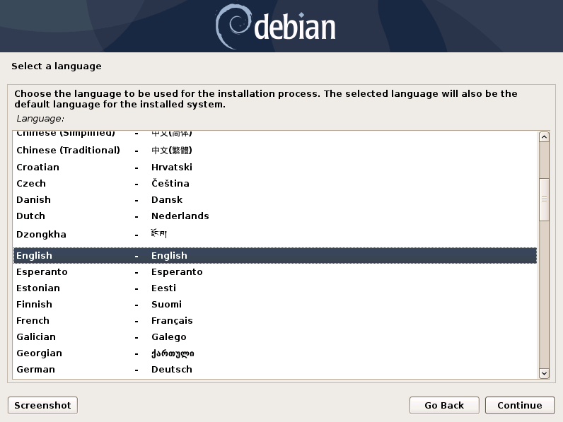 Select a language