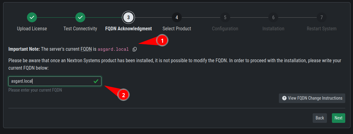 FQDN Verification of the Universal Installer